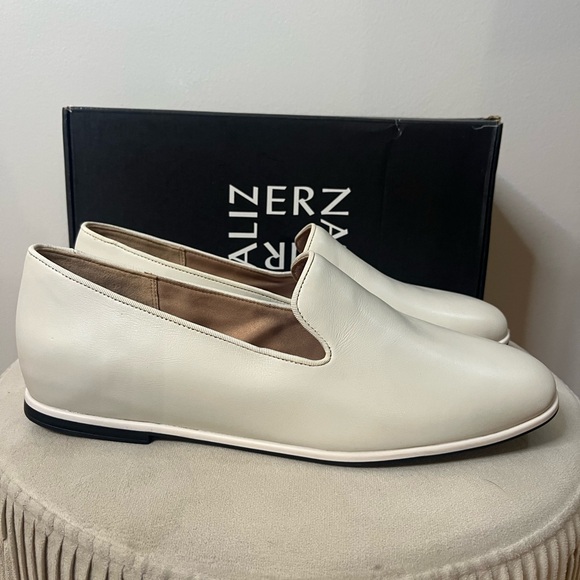 Naturalizer Effortless Satin Pearl Cream Leather Women's Loafers Comfort 12 WIDE - Picture 6 of 16